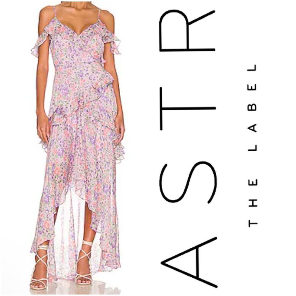 NWT ASTR The Label Dress MIDI-KLEID PEMBERLEY Sz M in Pink Multi Floral